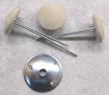 Preview: Polsterknöpfe mit Splint Mikrofaser Beige