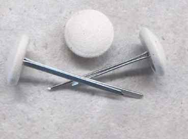 Polsterknöpfe mit Splint Mikrofaser Sahne