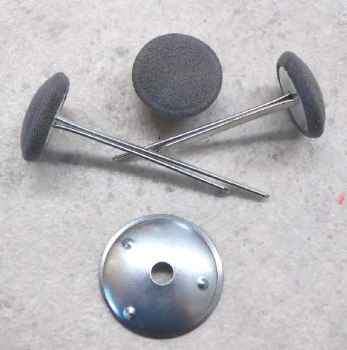 Preview: Polsterknöpfe mit Splint Mikrofaser Grau