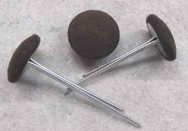 Polsterknöpfe mit Splint Mikrofaser Schokolade