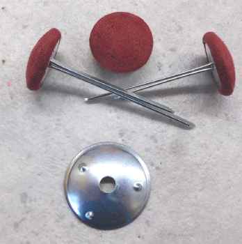 Preview: Polsterknöpfe mit Splint Mikrofaser Bordeaux