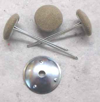 Preview: Polsterknöpfe mit Splint Mikrofaser Kamel