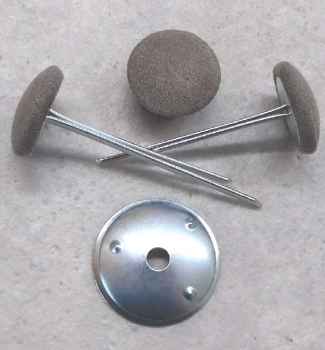 Preview: Polsterknöpfe mit Splint Mikrofaser Karibu