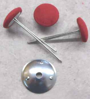 Preview: Polsterknöpfe mit Splint Mikrofaser Rot