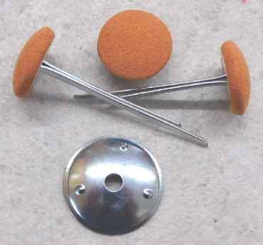Preview: Polsterknöpfe mit Splint Mikrofaser Orange