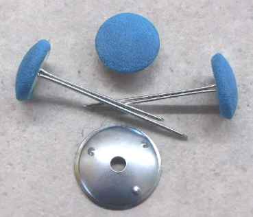 Preview: Polsterknöpfe mit Splint Mikrofaser Türkis