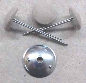 Preview: Polsterknöpfe mit Splint Mikrofaser Sand