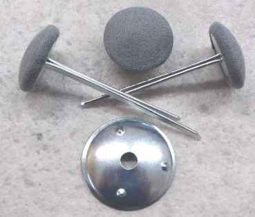 Preview: Polsterknöpfe mit Splint Mikrofaser Stahl