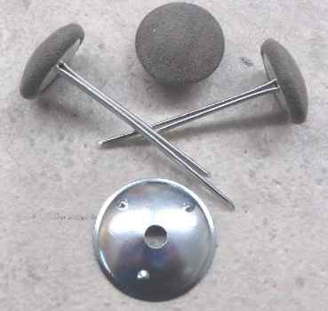 Preview: Polsterknöpfe mit Splint Mikrofaser Elefant