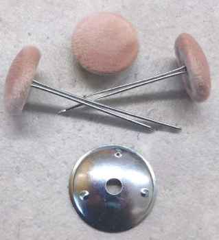 Preview: Polsterknöpfe mit Splint Mikrofaser Rosa