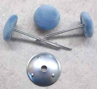 Preview: Polsterknöpfe mit Splint Mikrofaser Taube