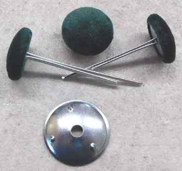 Preview: Polsterknöpfe mit Splint Mikrofaser Moos