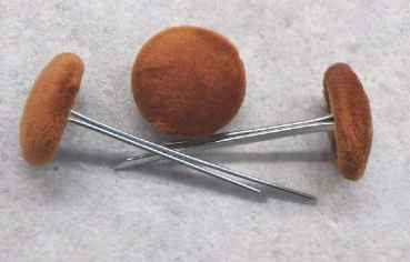 Polsterknöpfe mit Splint Mikrofaser Cognac