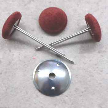 Preview: Polsterknöpfe mit Splint Mikrofaser Bordeaux