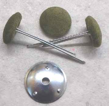 Preview: Polsterknöpfe mit Splint Mikrofaser Waldgrün