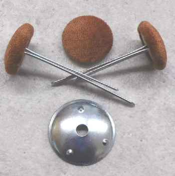 Preview: Polsterknöpfe mit Splint Mikrofaser Cognac