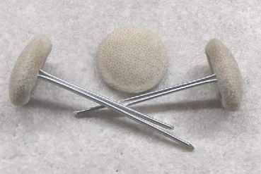Polsterknöpfe mit Splint Mikrofaser Hellelfenbein