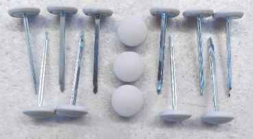 Polsterknöpfe mit Splint Leder Zement im 10er Pack