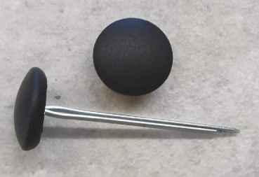 Polsterknöpfe mit Splint Echt Leder Nero