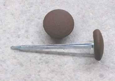 Polsterknöpfe mit Splint Kunstleder Tabak