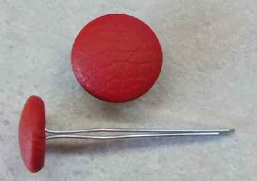 Polsterknöpfe mit Splint Kunstleder Rot