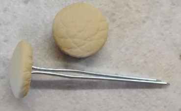 Polsterknöpfe mit Splint Kunstleder Hellbeige