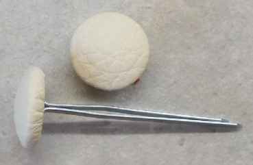 Polsterknöpfe mit Splint Kunstleder Sahne