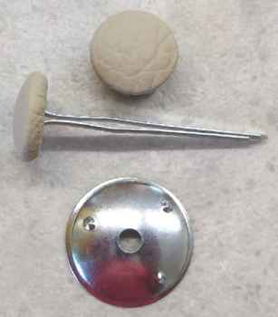 Polsterknöpfe mit Splint Kunstleder Toffee