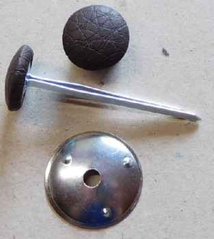 Polsterknöpfe mit Splint Kunstleder Dunkelbraun