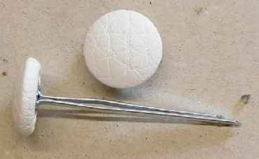 Polsterknöpfe mit Splint Kunstleder Salz