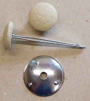 Polsterknöpfe mit Splint Kunstleder Elfenbein