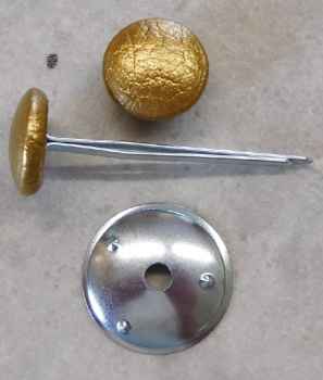 Polsterknöpfe mit Splint Kunstleder metallic Gold