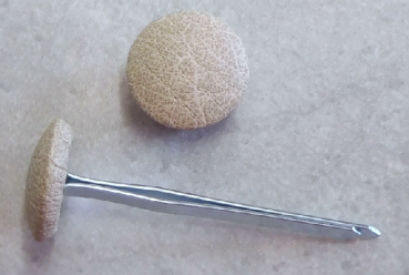 Polsterknöpfe mit Splint Kunstleder Toffee
