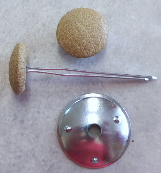Polsterknöpfe mit Splint Kunstleder Beige