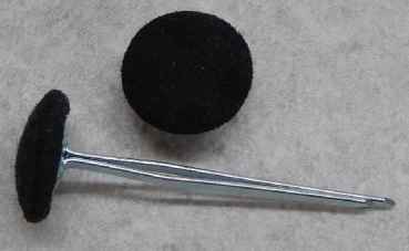 Polsterknöpfe mit Splint Schwarz