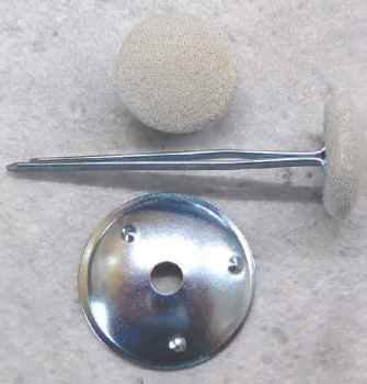 Preview: Polsterknöpfe mit Splint Toffee