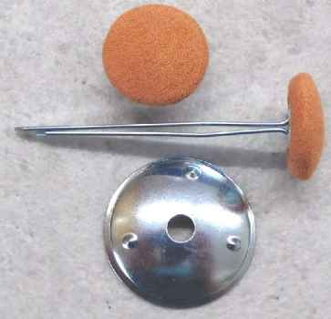 Preview: Polsterknöpfe mit Splint Orange