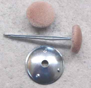 Preview: Polsterknöpfe mit Splint Rosa