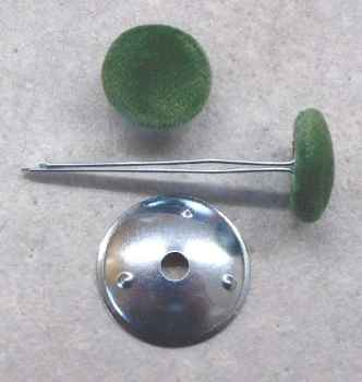 Preview: Polsterknöpfe mit Splint Gras