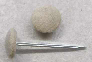 Polsterknöpfe mit Splint Mikrofaser Hellelfenbein