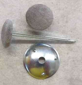 Polsterknöpfe mit Splint Mikrofaser Grau