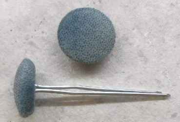 Polsterknöpfe mit Splint Mikrofaser Pastelblau