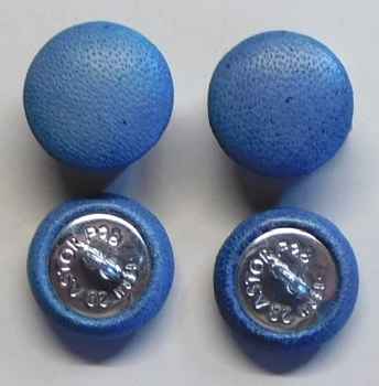 Polsterknöpfe mit Öse Echt Leder Blau