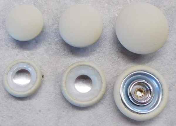 Polsterknöpfe zum Schrauben Echt Leder Panna (Creme)