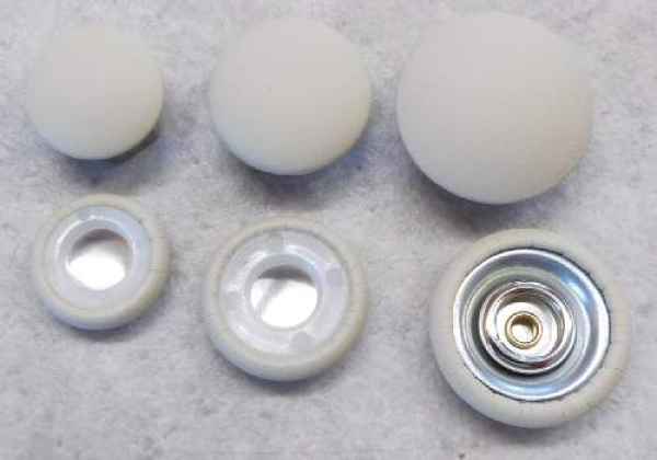 Polsterknöpfe zum Schrauben Echt Leder Ghiaccio (Eis)