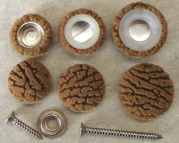Polsterknöpfe zum Schrauben Mikrofaser 260 Braun