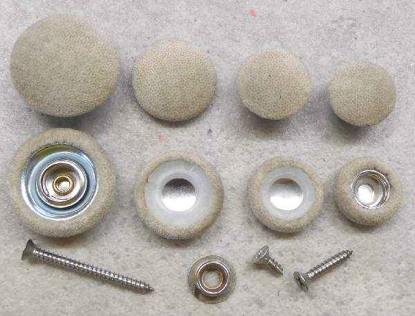 Polsterknöpfe zum Schrauben Mikrofaserstoff Hellelfenbein