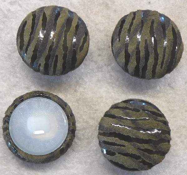 Knöpfe mit Leder Army Style bezogen Ø 18mm