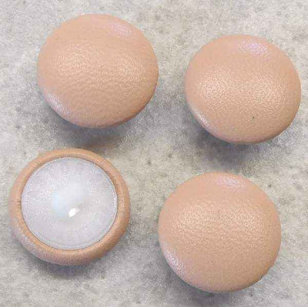 Knöpfe mit Leder Rosa bezogen Ø 18mm