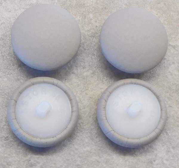 Knöpfe mit Leder Hellgrau bezogen Ø 24mm